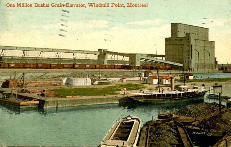 Canada - QC, Montreal. Harbour, Grain Elevator, Windmill Point