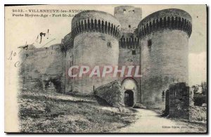 Old Postcard Villeneuve Avignon Gate Medieval Fort St Andre