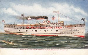 Indiana Transportation Co Steamship, Steamer United States,Michigan City-Chicago