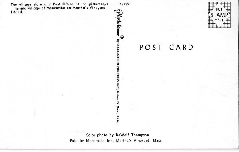 Store and Post Office Martha's Vineyard Island Masschusetts