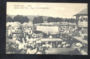 CORTLAND NEW YORK 1909 CORTLAND COUNTY FAIR VINTAGE POSTCARD NY