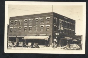 RPPC O'NEILL NEBRASKA DOWNTOWN STREET SCENE OLD CARS REAL PHOTO POSTCARD