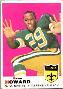 1969 Topps Football Card Gene Howard New Orleans Saints sk5603