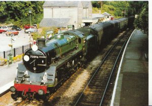 Trains Postcard - BR Standard 5 No.730956 Alresford Station, Hampshire Ref 3574A