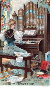 VICTORIAN TRADE CARD, ESTEY PHONORIUM