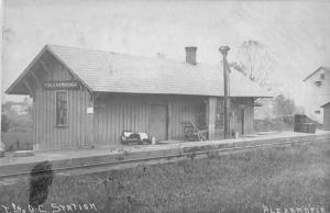 Alexandria Ohio OC Station Railroad Real Photo Antique Postcard K93414