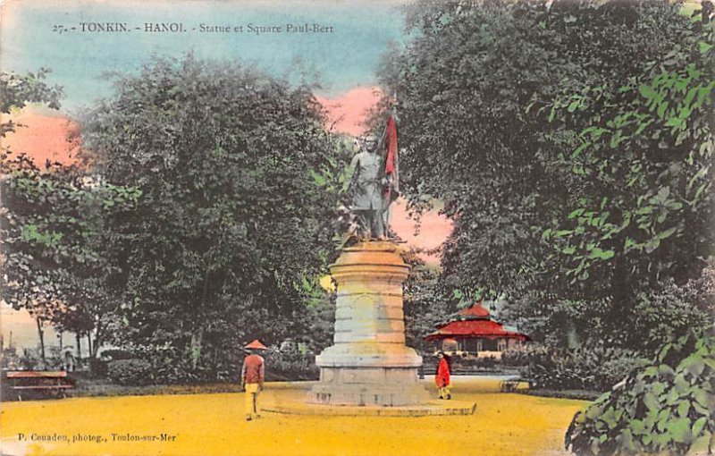 Hanoi, Statue et Square Paul Bert Tonkin Vietnam, Viet Nam Unused 