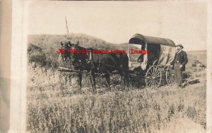 NE, Elton, Nebraska, RPPC, US Mail Stage Coach, Star Route