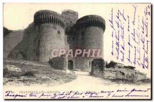 Old Postcard Chateau L'entree Villeneuve Avignon