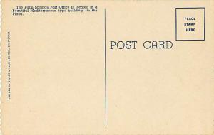 Linen Card of Post Office Palm Springs California CA