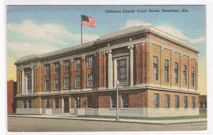 Court House Bessemer Alabama linen postcard