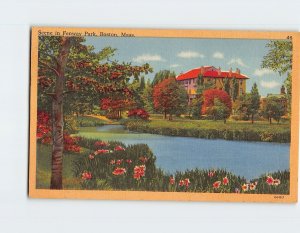 Postcard Scene in Fenway Park, Boston, Massachusetts