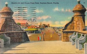 Florida Daytona Beach Boardwalk and Ocean Front Park 1953