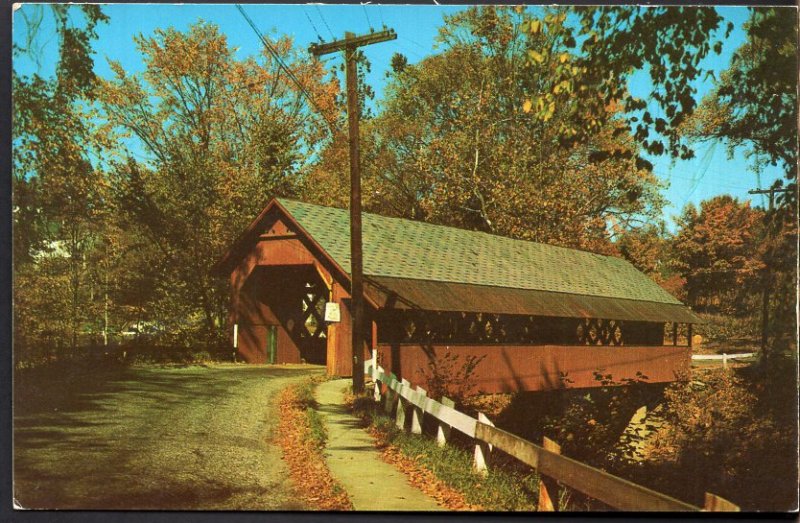 Vermont BRATTLEBORO The Creamery Covered Bridge - pen 1958 - Chrome