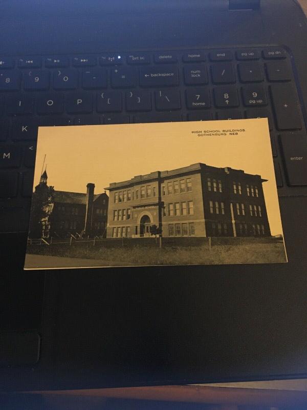 Vintage Postcard; High School Building, Gothenburg Neb