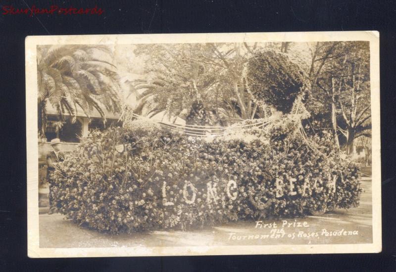 RPPC PASADENA CALIFORNIA TOURNAMENT OF ROSES PARADE WINNER REAL PHOTO POSTCARD