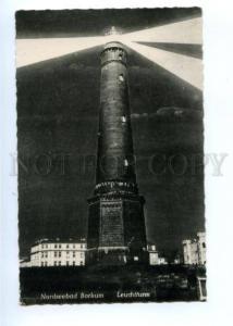 173854 GERMANY Borkum LIGHTHOUSE night Vintage photo RPPC