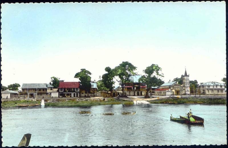 french guiana, SINNAMARY, Vue de la Riviera (1960s) RPPC