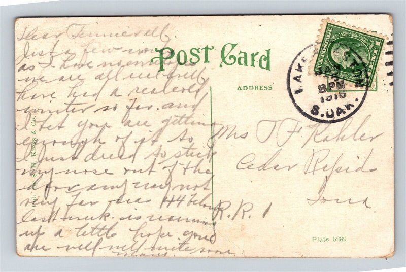 c1918 Postcard Columbian Club Dallas Texas TX Old Automobile Car Out Front 