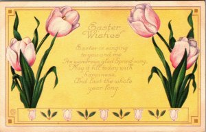 Easter Wishes Vintage Postcard