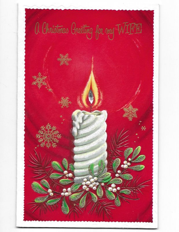 Christmas Greeting for my Wife American Greetings with Envelope Unused