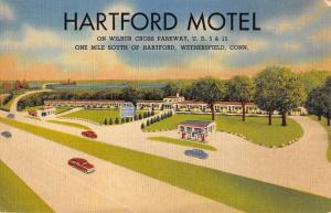 Wethersfield Connecticut Hartford Motel Birdseye View Antique Postcard K96608