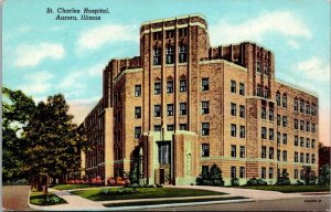 Illinois Aurora St Charles Hospital 1950 Curteich