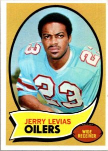 1970 Topps Football Card Jerry Levias Houston Oilers sk21530