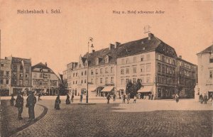 Reichenbach i Schl Germany-Dzierżoniów Poland-Ring m Hotel Adler Postcard