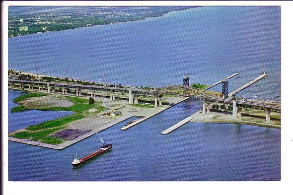 The Burlington Skyway, Hamilton, Ontario, Freight Ship, Dan Gibson