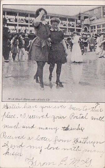 New Jersey Altantic City A Beach Promenade 1907