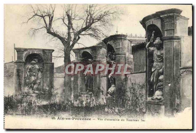 Old Postcard Aix en Provence View d & # 39ensemble Tomb Sec