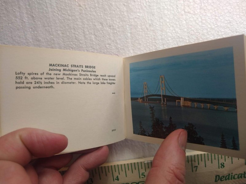 Postcard Folder The Mackinac Bridge, Michigan
