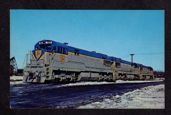 NY Delaware & Hudson Diesel 703 Railroad Train Colonie New York Postcard PC RR