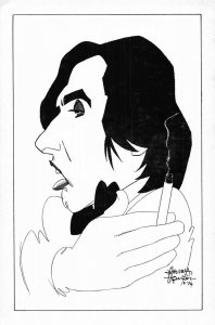 L287 Music Singer Caricature by James Hall Thomson Bryan Ferry signed postcard