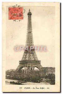 Old Postcard Paris Eiffel Tower