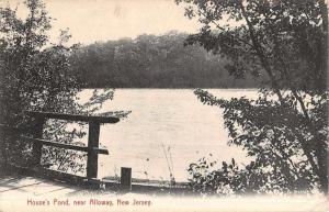 Alloway New Jersey Houses Pond Waterfront Antique Postcard K48131