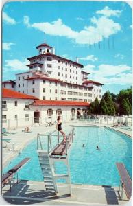 Colorado Springs Broadmoor Hotel  woman on diving board at pool    (11-5029)