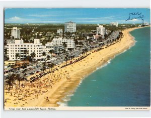 Postcard Aerial view Fort Lauderdale Beach Fort Lauderdale Florida USA