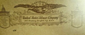 1934 United States Tabacco Comapny New York Letterhead Signed Letter