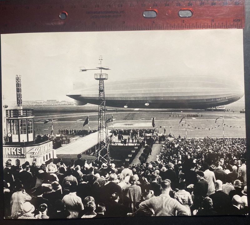 Original Germany Graf Zeppelin LZ 127 Arrival  Real Photo