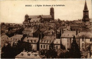 CPA RODEZ - L'Église St-Amans et la Cathédrale (109697)