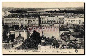 Old Postcard Compiegne Chateau Panorama taken from the Church of Saint Jacques