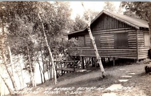 1950s Cottage at La Brant's Resort Deerwood MN Real Photo RPPC Postcard