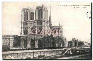 Paris - 4 - Notre Dame - Old Postcard