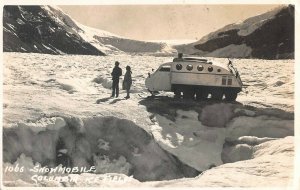 1953 Ice Mobile Columbia Ice Field Air Mail RPPC Real photo postcard AS156