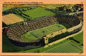 Vtg Aerial View Harvard Stadium Cambridge Massachusetts MA Postcard