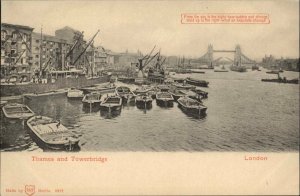 London England Boats, Thames Hold to Light HTL B&W Turns to Color c1910 Postcard