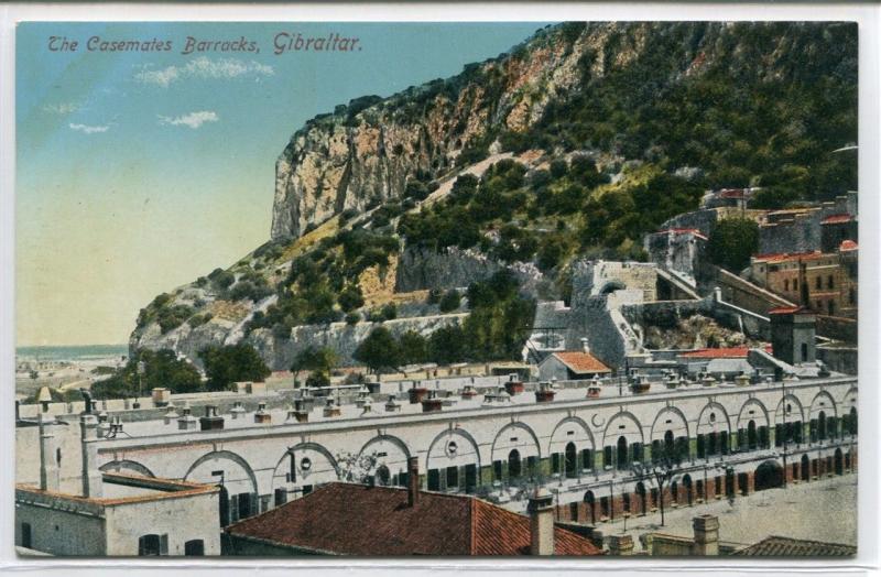 Casemates Barracks Gibraltar United Kingdom 1910c postcard