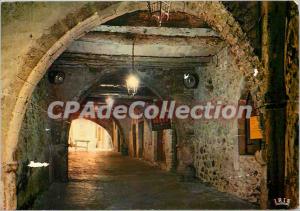 Modern Postcard Villefranche sur Mer (Ms A) Picturesque street Obscure